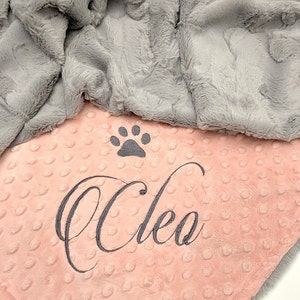 Gray Hide Dog Personalized Blanket  - Puppy Custom Blanket - Personalized pet Blanket - Silver Hide Pet Blanket