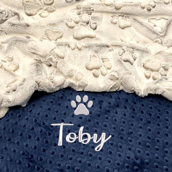 Coca Mocha Prism Paws Personalized Pet Blanket  - Puppy Custom Blanket, Animal name Blanket -  Dog Blanket