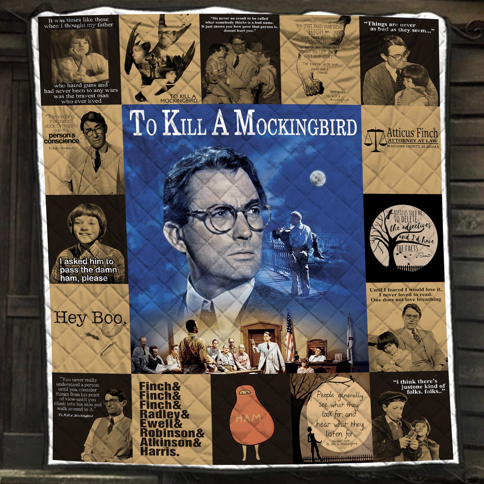 To Kill A Mockingbird Quilt Blanket For FansGift For Gregory Etsy