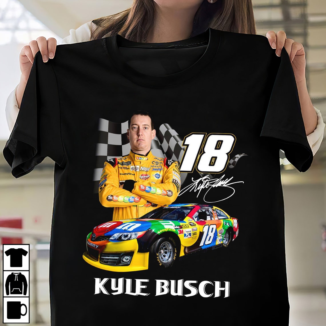 Kyle Busch 18 Champion NASCAR Cup Series T Shirt Stock Car Etsy