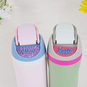 Custom Owala Name Plate, Owala Water Bottle Glitter Name Plate, Owala Freesip Name Tag, Owala Cup Accessories, Water Bottle Charm, Gifts