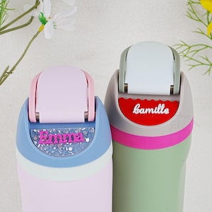 Personalized Owala Name Plate, Owala FreeSip Tumbler Name Plate, Owala Glitter Name Tag,Owala FreeSip Lid Topper, Water Bottle Charm, Gifts