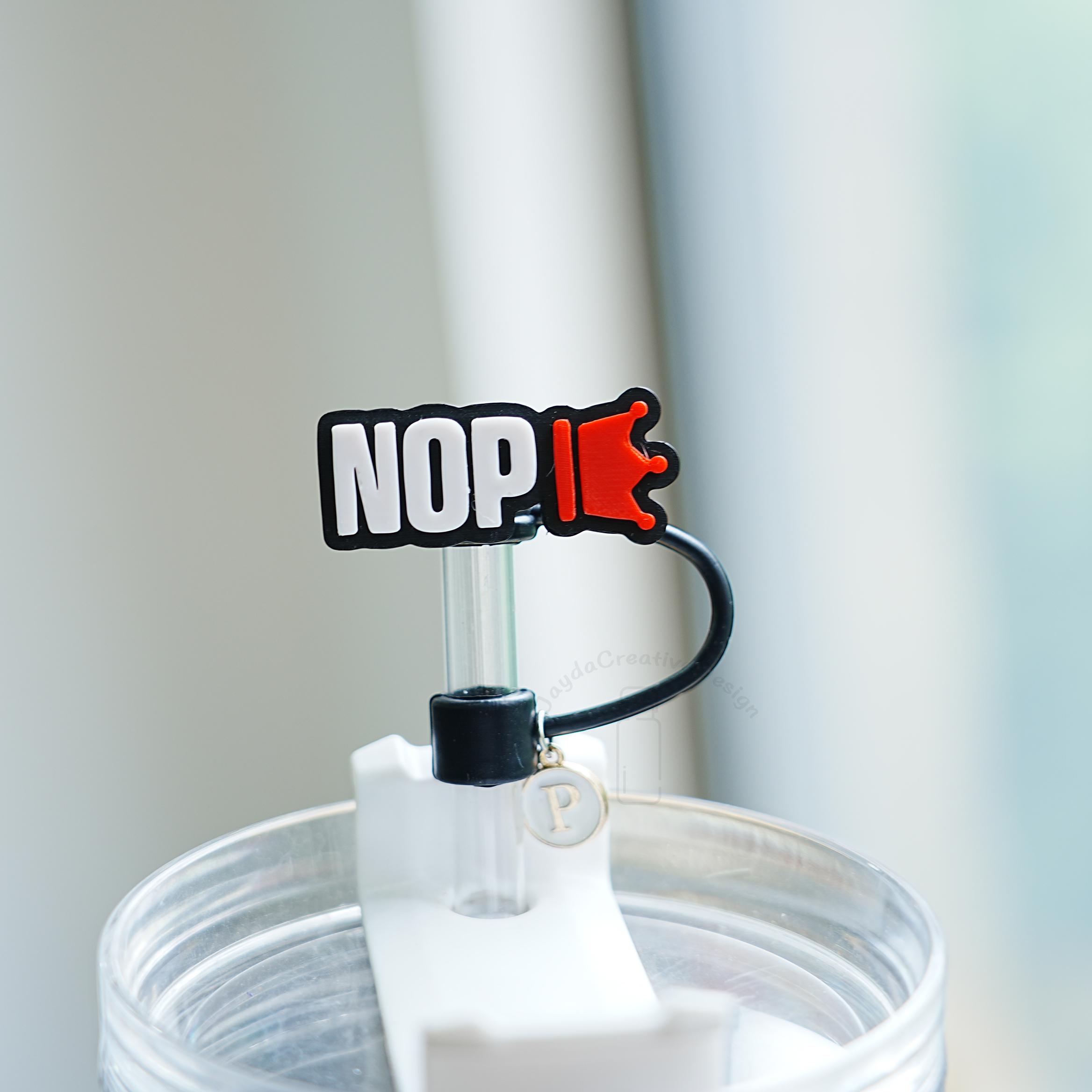 Novelty No Kings Signs Straw Topper, Creative Not my President Straw Caps with Letter Charm, Unique Straw Charms, Tumbler Accessories, Gifts