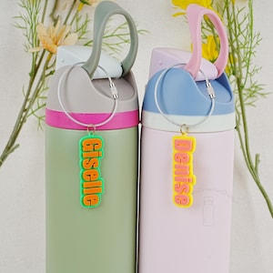 Personalized Owala Name Keychain, Custom Name Water Bottle Tag, Backpack Name Tag, 3D Printed Keychains, Tumbler Charm, Gifts for Friends