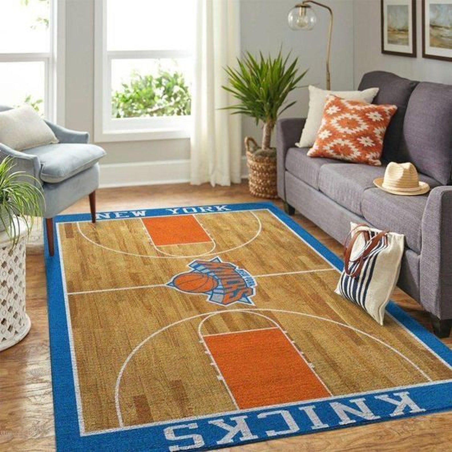 New York Knicks Area Rug NBA Basketball Team Logo Carpet Etsy