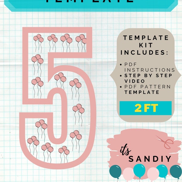 Number balloon mosaic Etsy España