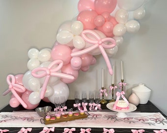 3x Rosa Schleifen-Folienballons XXL – Je 98x75 Cm, Für Geburtstag, Babyparty & Hochzeit, Selbstklebend