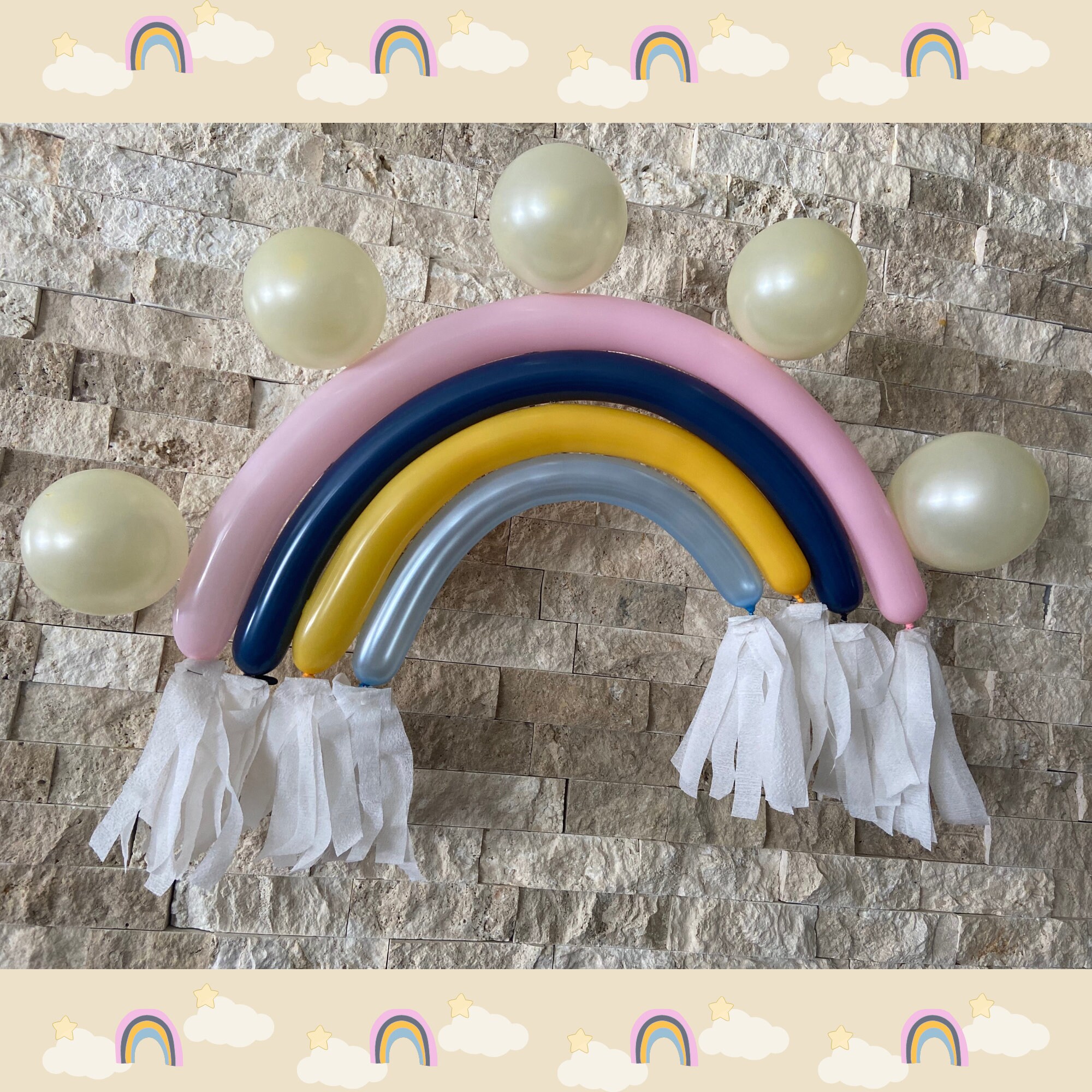 Boho Rainbow Balloon Kit Boho Birthday Balloons Muted Etsy