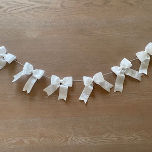 White Ribbon Bow Party Decor, Bridal Shower Decor, Coquette Themed Party Supplies, She&#39;s Tying the Knot, Girl Bow 1st Birthday Cake Smash
