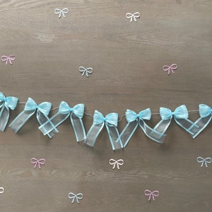 Blue Ribbon Bow Party Decor, Light Blue Bridal Shower, Coquette Themed Party Supplies, She&#39;s Tying the Knot, Something Blue Bridal Shower