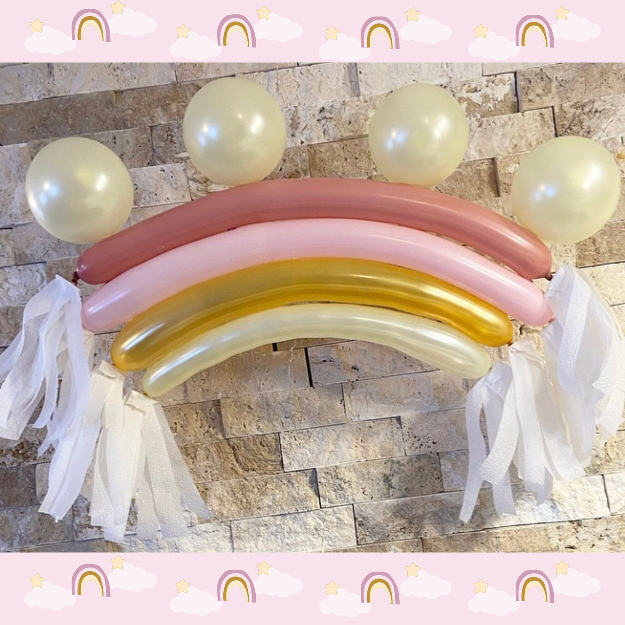 Muted Rainbow Birthday Balloon Kit Boho Rainbow Balloons DIY Etsy