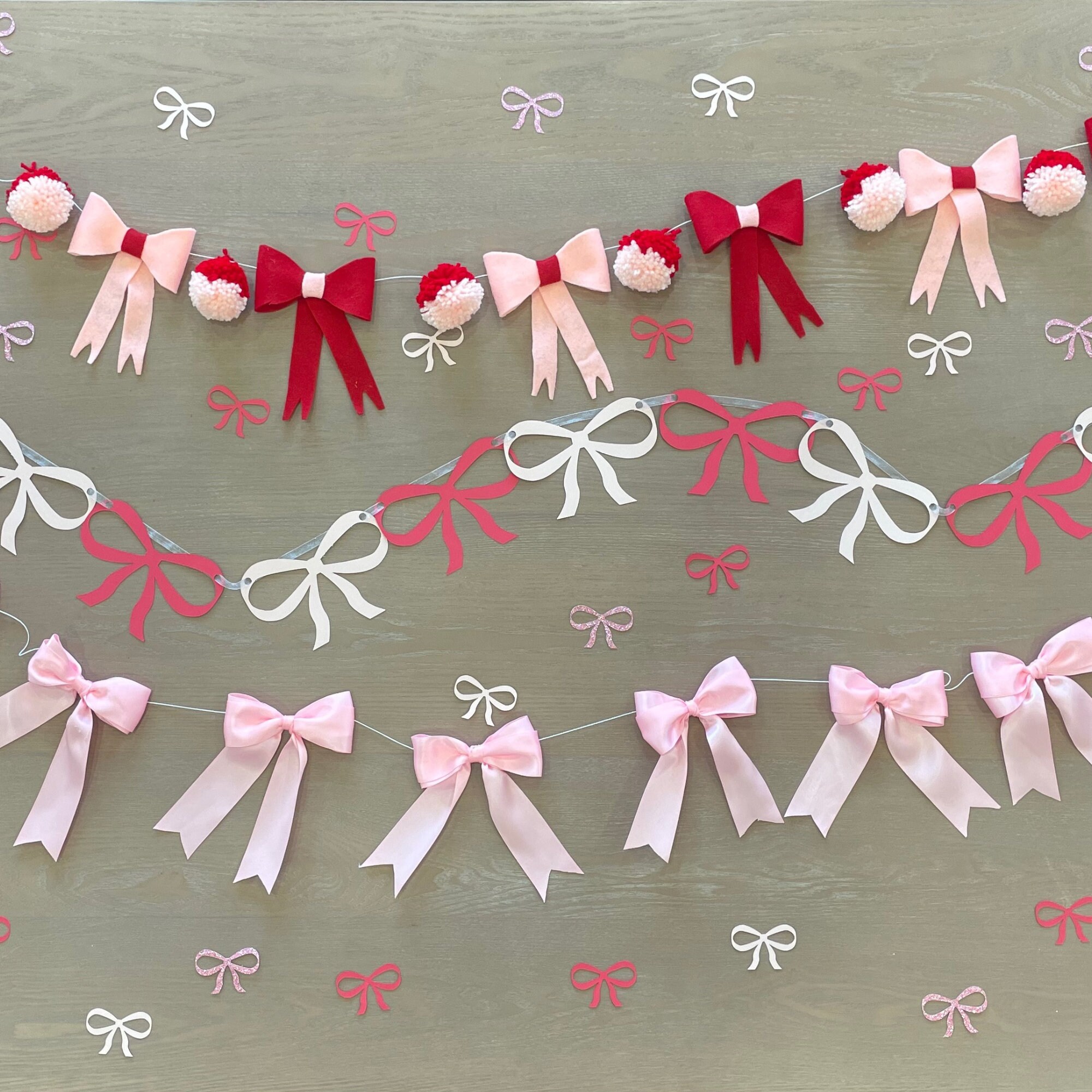 Ghirlanda Con Fiocchi Rosa Per Addio Al Nubilato – Decorazione Per Feste – 2 Metri Di Lunghezza – Forniture Per Party - 2
