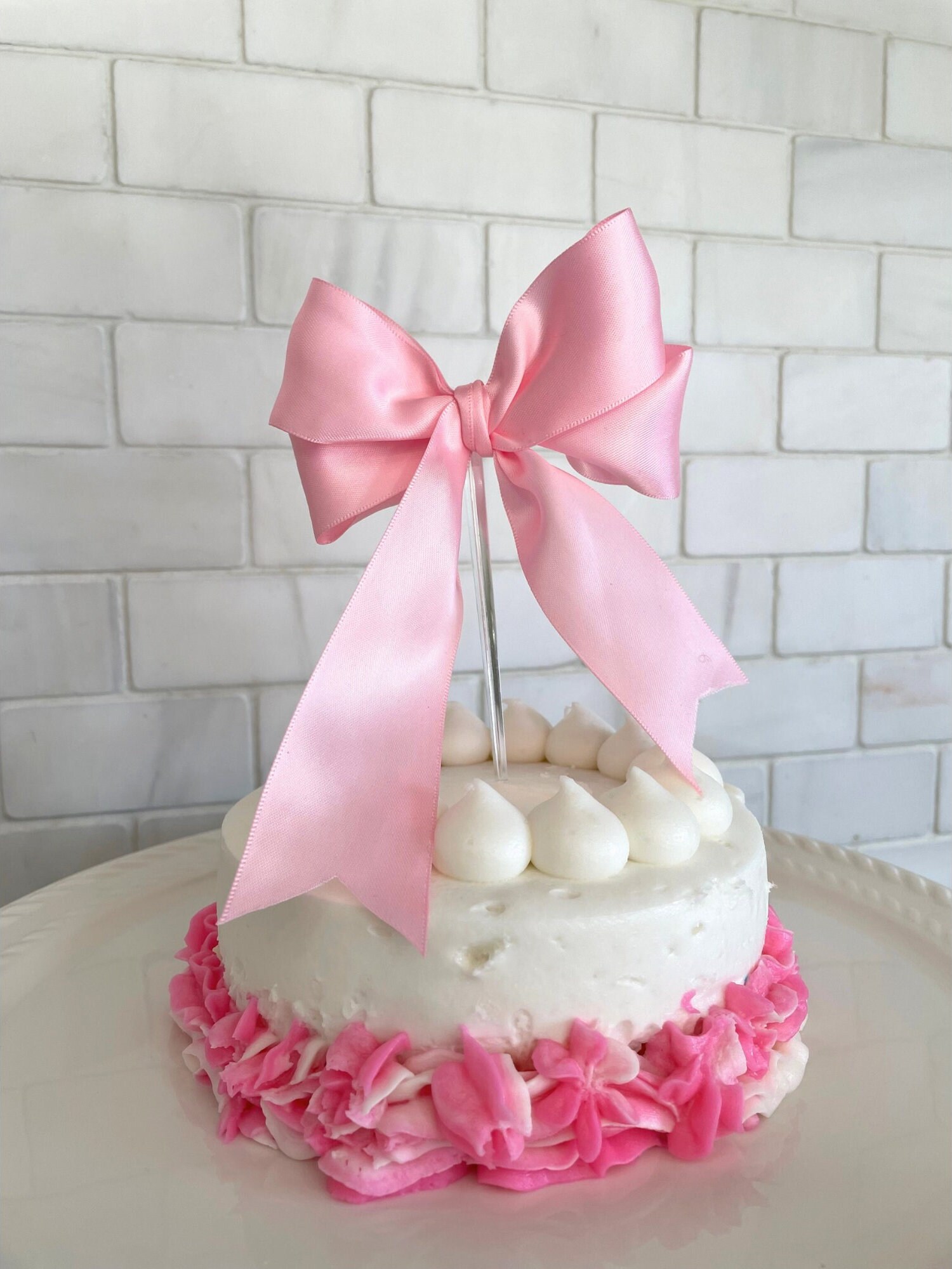 JeVenis Decorazioni Per Torta A Forma Di Fiocco - Set Da 12 Pezzi In Seta Rosa Champagne, Perfette Per Compleanni, Addio Al Nubilato, Feste A Tema
