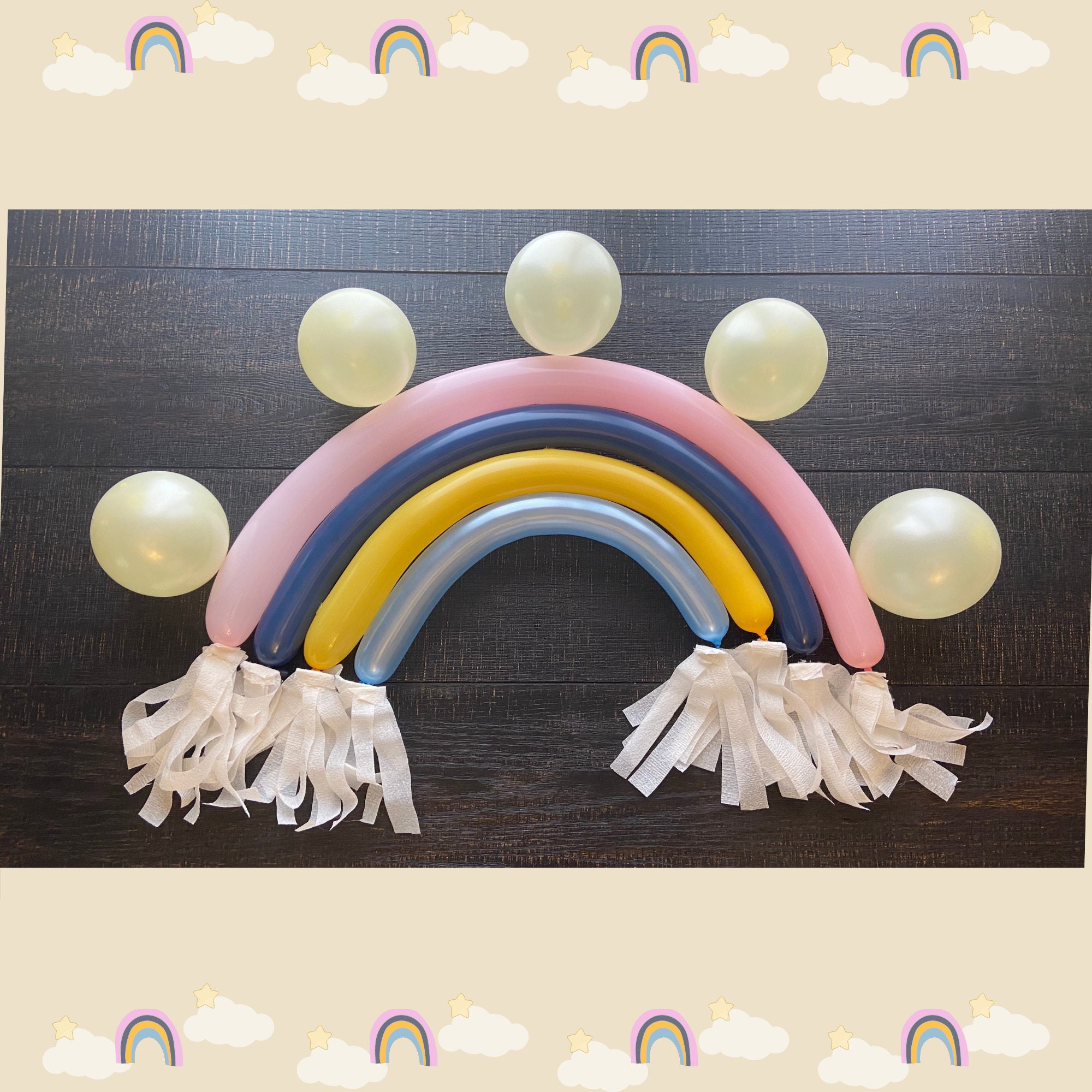 Boho Rainbow Balloon Kit Boho Birthday Balloons Muted Etsy