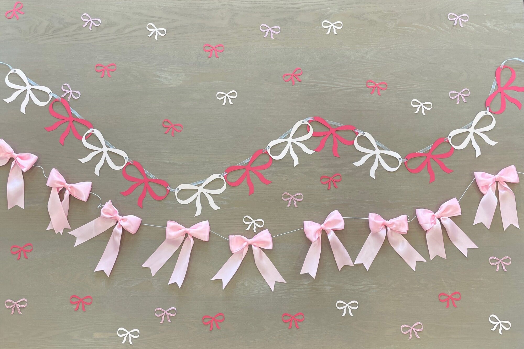 Ghirlanda Con Fiocco Rosa Per Feste - Decorazione Per Addio Al Nubilato