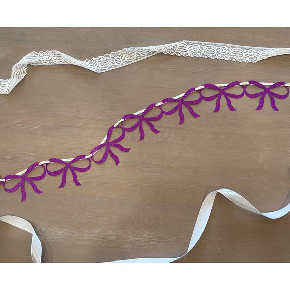 Ghirlanda con fiocco rosa e nero per decorazioni per feste di addio al