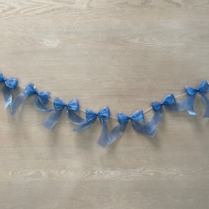 Blue Ribbon Bow Party Decor, Blue Bridal Shower, Coquette Themed Party Supplies, She&#39;s Tying the Knot, Something Blue Something Borrowed