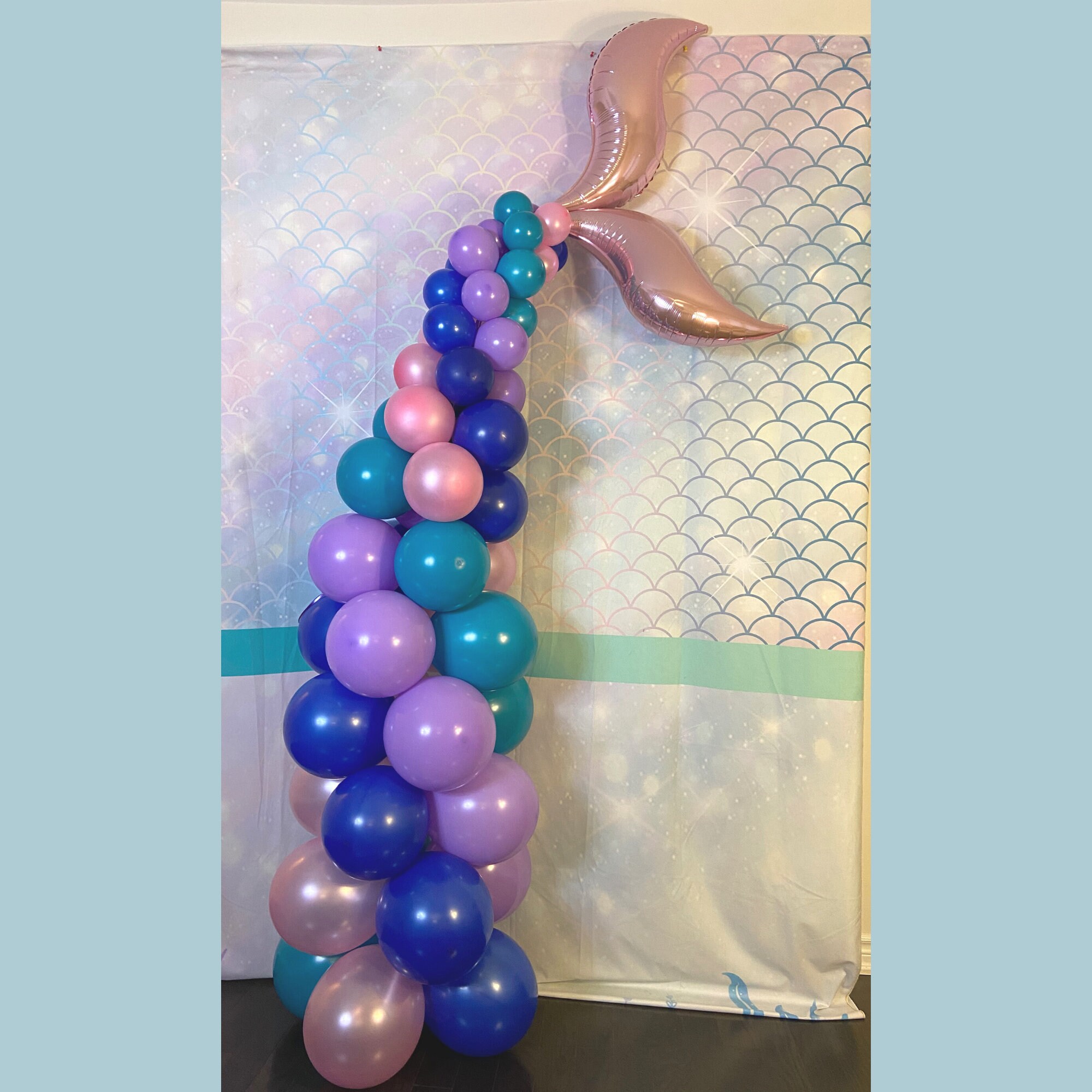 Mermaid Tail Fin Balloon Garland Arch Under the Sea Birthday Etsy UK
