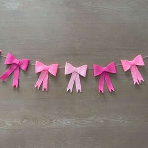 Bow Party Decor, Ribbon Bridal Shower Decor, Coquette Themed Party Supplies, She&#39;s Tying the Knot, Pink, Girl Bow 1st Birthday Cake Smash