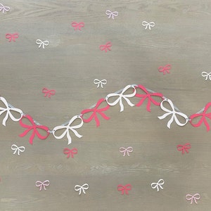 Bow Party Decor, Ribbon Bridal Shower Decor, Coquette Themed Party Supplies, She&#39;s Tying the Knot, Pink Girl Bow 1st Birthday Cake Smash