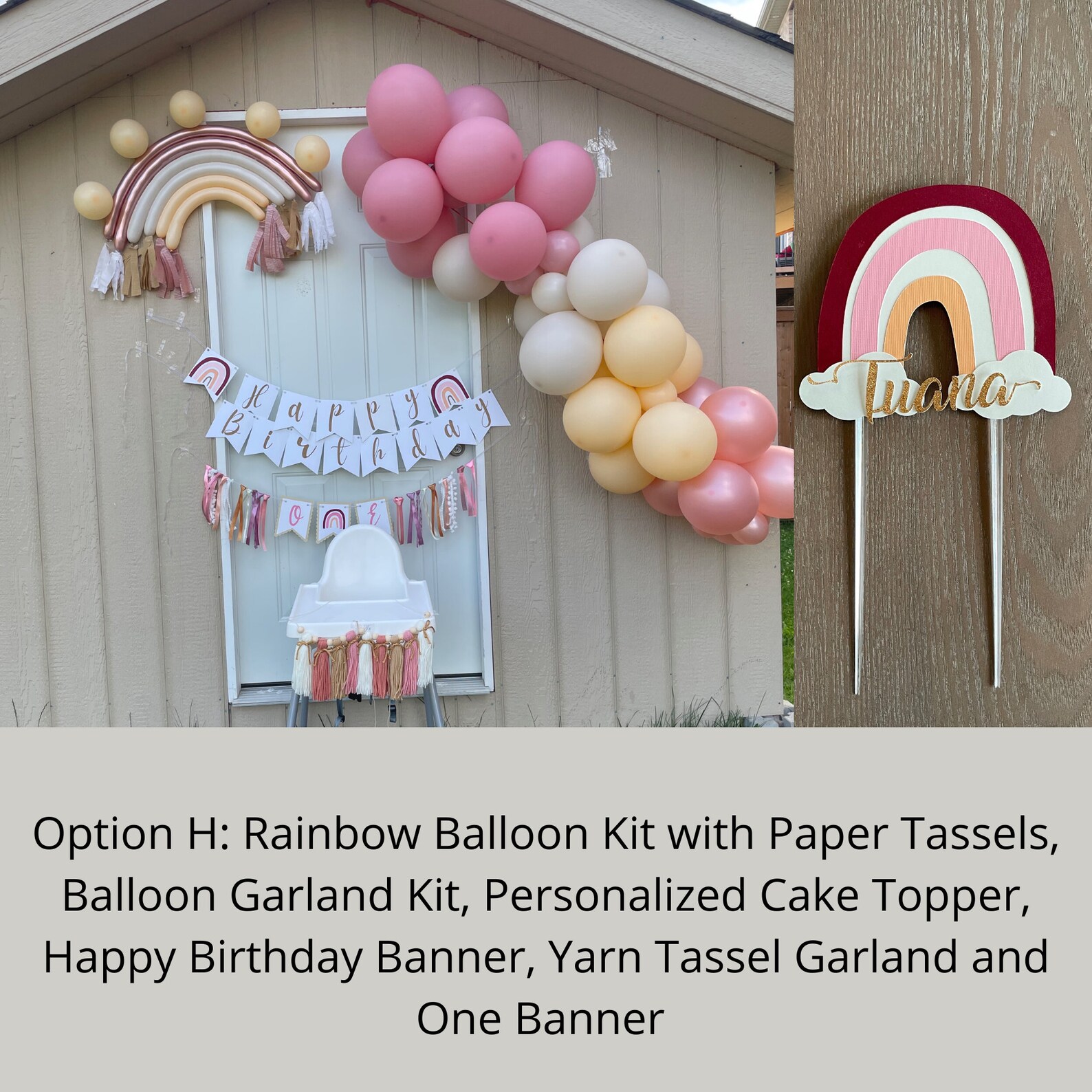 Boho Rainbow Balloon Kit Boho Birthday Balloons Muted Etsy