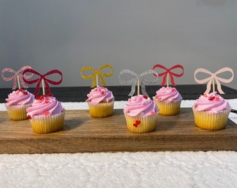 Grevosea Lot De 16 Décorations De Gâteau En Forme De Nœud