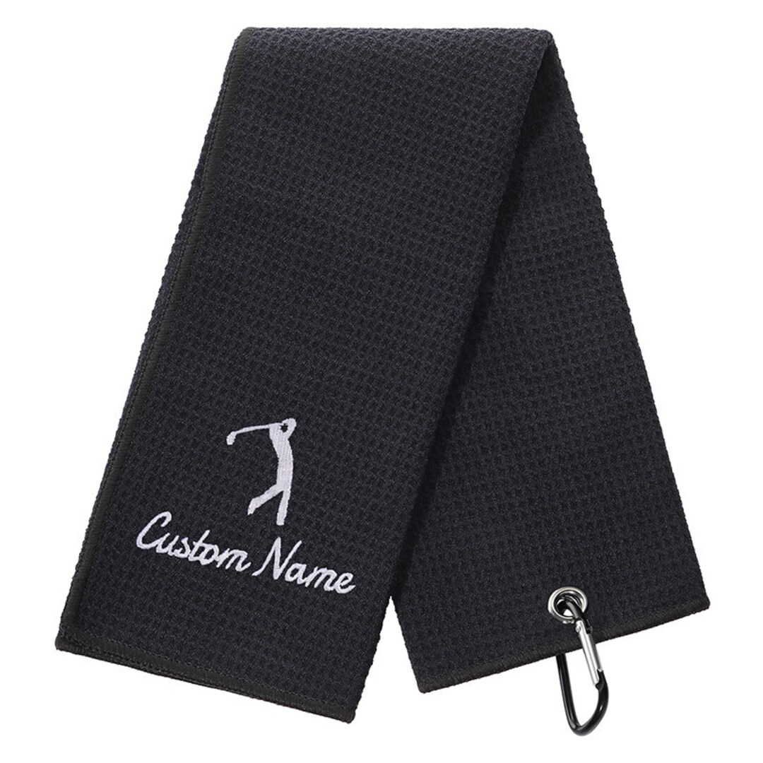 Customized Golf Towel Embroidered Trifold Towels Golf Towel Etsy