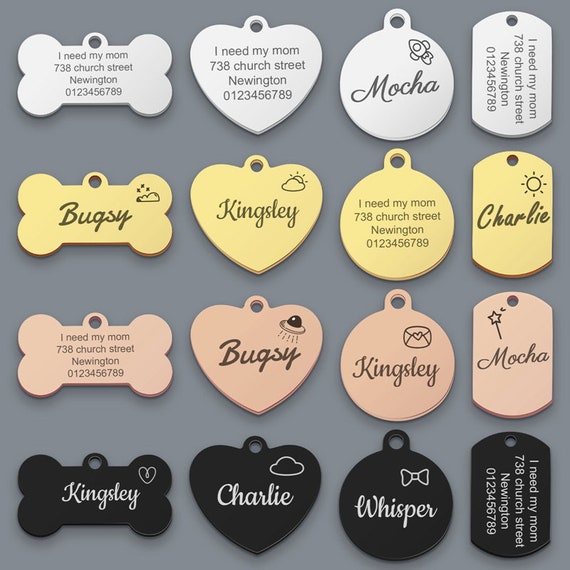 Personalized Dog TagEngraved Dog Tag for DogsPet ID Etsy
