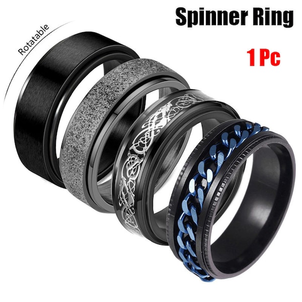Mens Spinner Ring Etsy