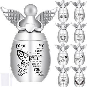 12 Styles In My Heart Letter Print Small Urn For Human Pet Ashes Mini Urn Stainless Steel Memorial Gift Ashes Keepsake Angel Gift