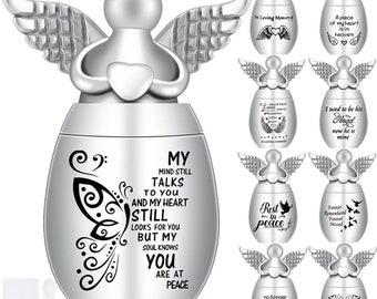 12 Styles In My Heart Letter Print Small Urn For Human Pet Ashes Mini Urn Stainless Steel Memorial Gift Ashes Keepsake Angel Gift