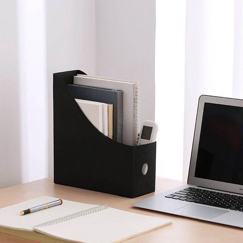 1pc Office Document File Storage Box Folding Desktop Organizer