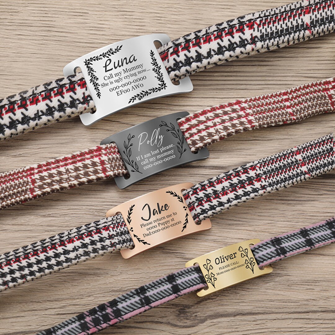 Personalized Pet Dog Tags, Slideon Pet ID Tags, Stainless Steel Laser