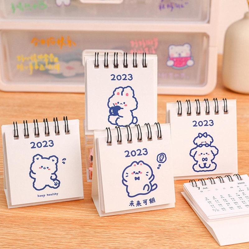 2023 Years Cute Mini Desk Calendar Decoration Stationery Etsy