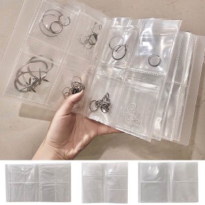 Transparent Jewelry Storage Bag Portable Travel Jewelry Organizer Storage  Book .