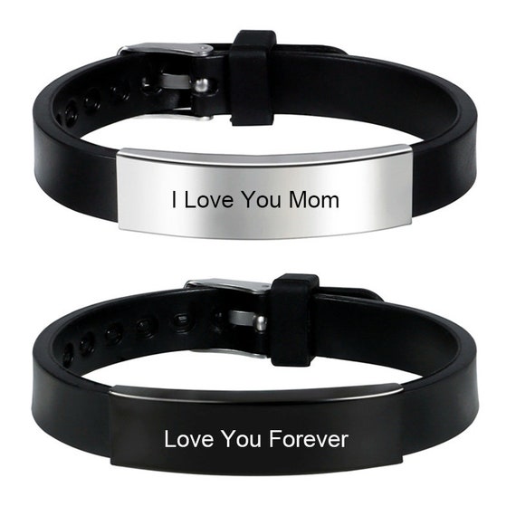 Inspirational Bracelets The Love Between Wife & Husband  Is Forever Engraved Stainless Steel Gifts Motivational Birthday Gifts To Wife