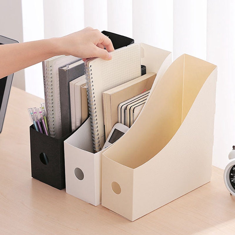 1pc Office Document File Storage Box Folding Desktop Organizer