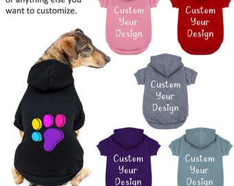 Custom Personalized Dog Puppy Pet Hoodie Clothes Name Personalized Gift Customized Dog Clothes Dog love Cotton Sweatshirt for Small Dogs