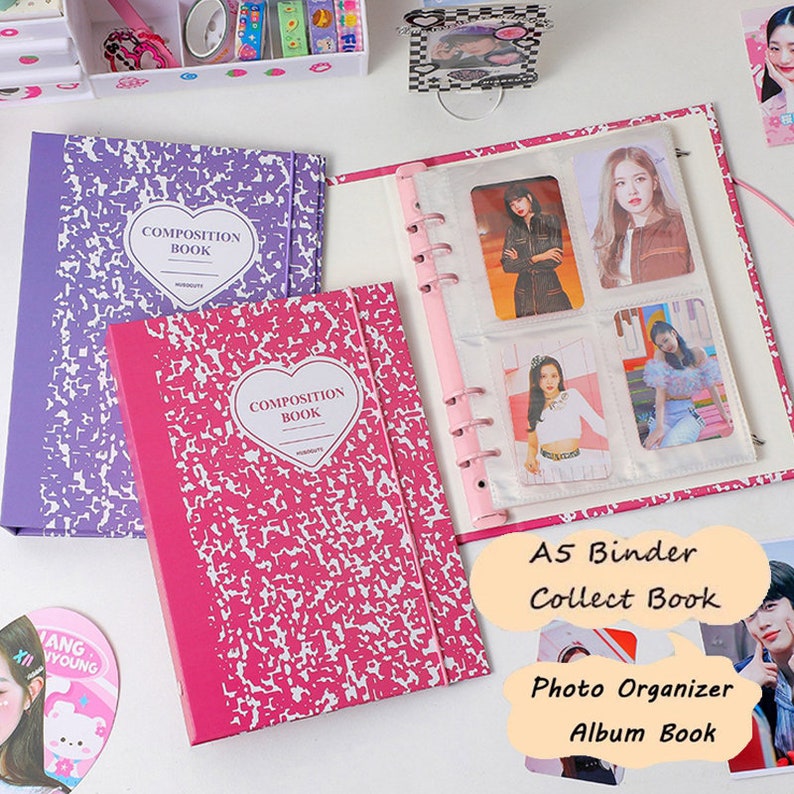 Kawaii A5 Binder Pictures Storage Book Card Holder Photo Album image 1