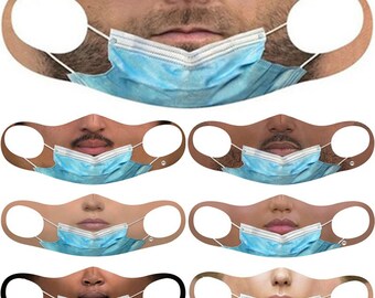 Funny Face Mask Etsy