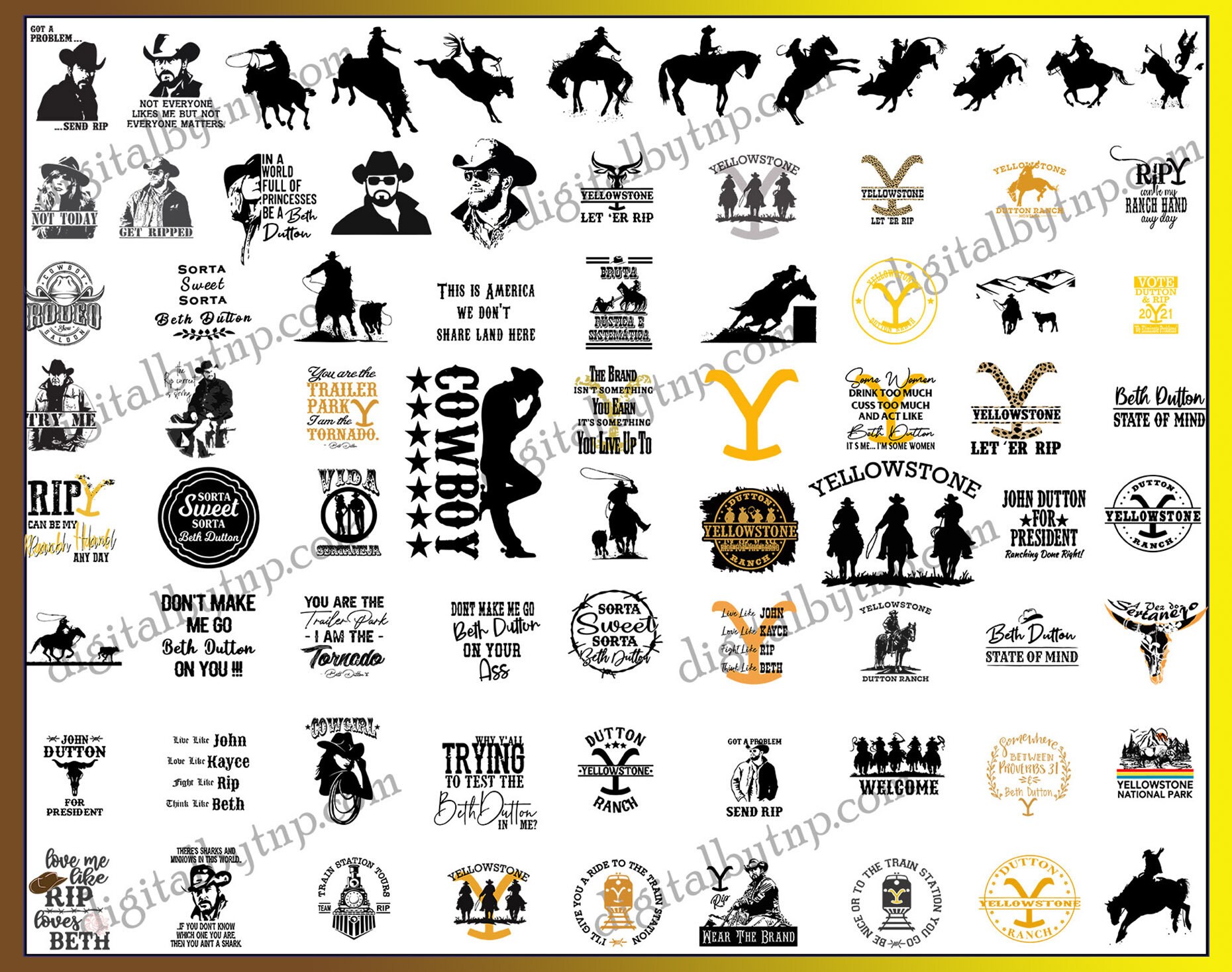 Yellowstone Svg Png Bundle Huge Bundle Beth Dutton svg | Etsy