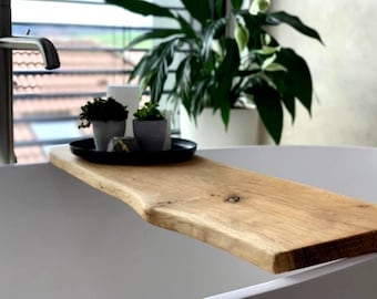 Badewannenablage aus Holz |Badewannenablage | Badaccessoires | Deko Badezimmer | Geschenk zum Einzug | Badewannenzubehör