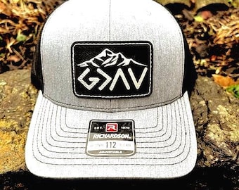 Custom Leather Hat Christian Gift Appreciation Present Faith Accessory Religious Headwear Trucker Style Snapback Cap Engraved Patch
