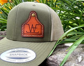 Leather Patch Hat Custom Logo Laser Engraved Trucker Cap Richardson Outdoor Company Branding Mesh Headwear Personalized Snapback Embossed