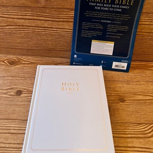 NIV Personalized Family Holy Bible  Engraved Bible  Religious Gift  Newlywed Gift  Wedding Gift  Housewarming Gift