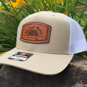 Custom Trucker Hat Real Full Grain Leather Sewn On Patch Custom Logos Brand Merchandise Summer Style Casual Wear Outdoor Protection Sun Gear