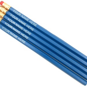 Personalized Pencils - Custom Pencils Pencil Foil Stamped Gift for Teacher Stocking Stuffer Name Pencil