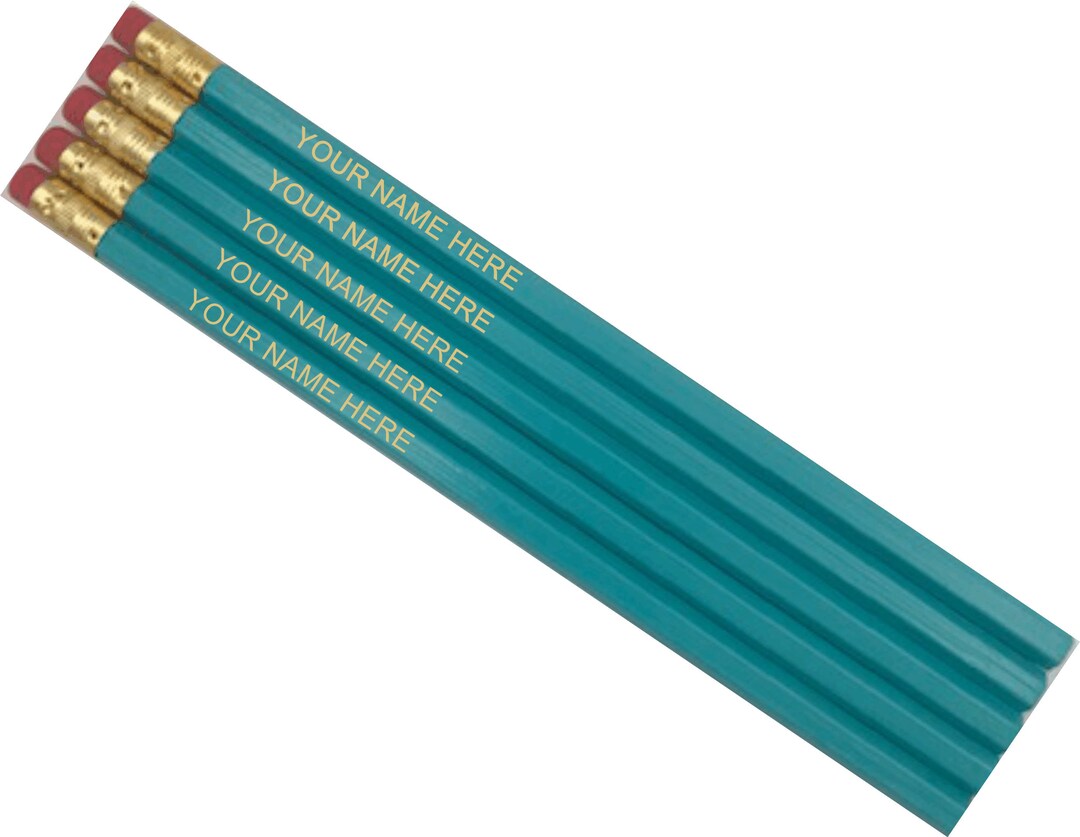 Personalized Pencil Set Custom Pencils Engraved Pencil Foil Stamped Gift for Teacher Pencil