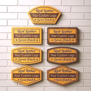 Personalized Hat Patch Custom Design Leather Badge Business Logo Laser Etched Genuine Branded Headwear Piece Customization Service