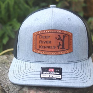 Custom Patch Shape Customized  Yupoong Laser Engraved Leather Patch Hat-company Sewn Patch Real Leather Custom leather patch
